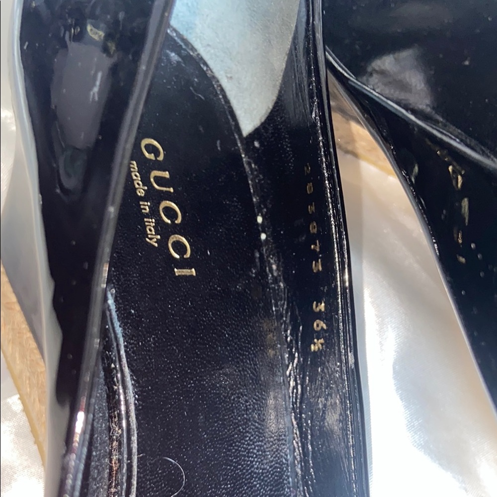 Gucci Black Wedge Shoes with High Heel and Rounded Toe - Picture 4 of 4